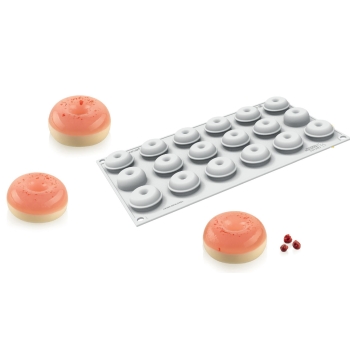 MOULE SILIKOMART PROFESSIONNEL 12 EMPREINTES DONUTS XS