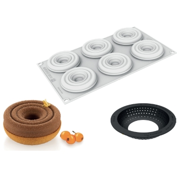 KIT MOULE SILIKOMART 6 EMPREINTES TORNADO
