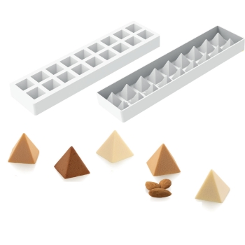 MOULE SILIKOMART PROFESSIONNEL 15 EMPREINTES MINI PYRAMIDES