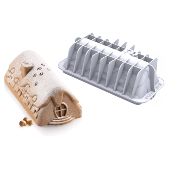 MOULE A BUCHE SILIKOMART PROFESSIONNEL MODELE WINTER COTTAGE