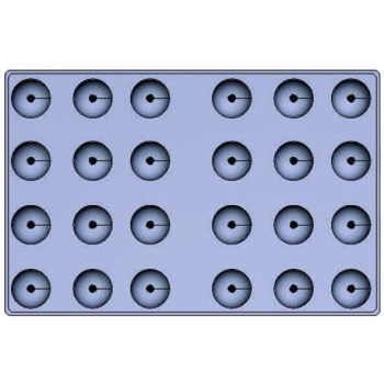 PLAQUE MAE PROFESSIONNEL 24 DOMES Ø 58 mm - GAMME SILMAE