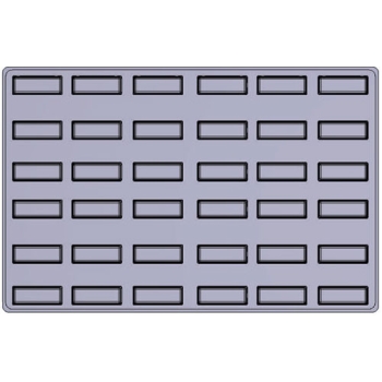 PLAQUE MAE PROFESSIONNEL 36 CAKES 75X27X28 MM - GAMME SILMAE