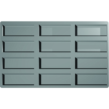 PLAQUE MAE PROFESSIONNEL 12 GENOISES ET INSERTS RECTANGLES - GAMME SILMAE