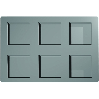 PLAQUE MAE PROFESSIONNEL 6 GENOISES ET INSERTS CARRES - GAMME SILMAE