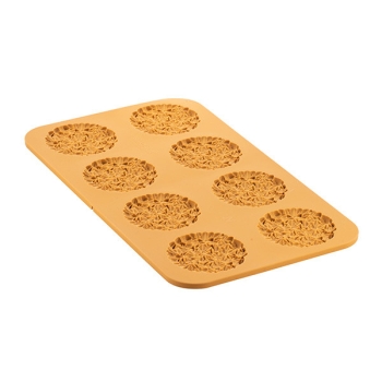 MOULE FLEXIBLE SILIKOMART PROFESSIONNEL 8 RONDS PETITES HERBES - GAMME NATURAE