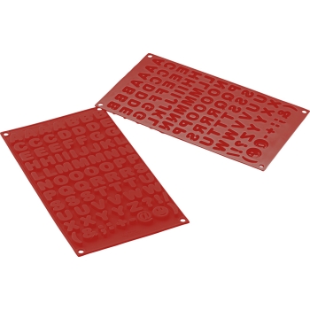 PLAQUE SILIKOMART PROFESSIONNEL 82 LETTRES ET SIGNES - GAMME SILICON FLEX