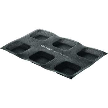MOULE DE CUISSON  SILIKOMART PROFESSIONNEL AIR PLUS -  6 CARRES/PAINS