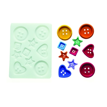 MOULE SILIKOMART PROFESSIONNEL BOUTON - DIM MAX 31X31 MM - GAMME SUGARFLEX