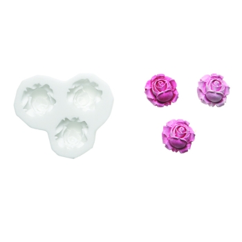 MOULE SILIKOMART PROFESSIONNEL ROSE - DIM MAX 22X23 MM - GAMME SUGARFLEX