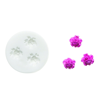 MOULE SILIKOMART PROFESSIONNEL ROSE - DIM MAX 16X15 MM - GAMME SUGARFLEX