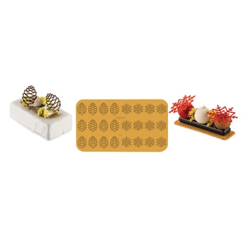 PLAQUE SILIKOMART PROFESSIONNEL 24 EMPREINTES DECORS HIVER