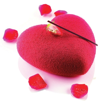 MOULE SILIKOMART PROFESSIONNEL COEUR BOMBÉ AMORE