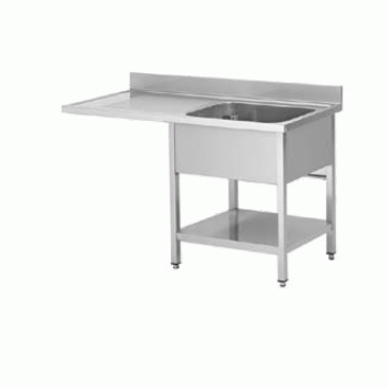 PLONGE INOX 1200X700X850 1 BAC-EGOUTTOIR A GAUCHE