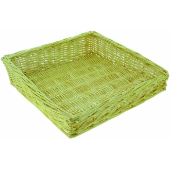 CORBEILLE OSIER PLEIN - 40X40X5/10.5 CM