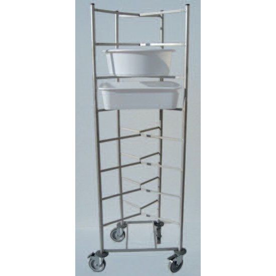 ECHELLE A BACS INOX PLEINE