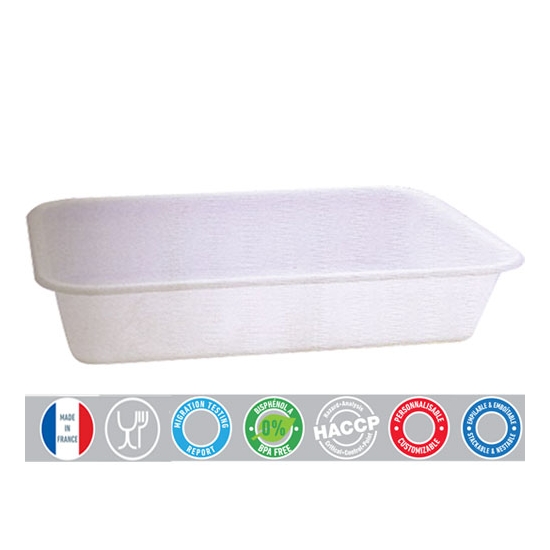 BAC 10 LITRES 530X410X80 SANS COUVERCLE - 3.5 KGS DE PATE