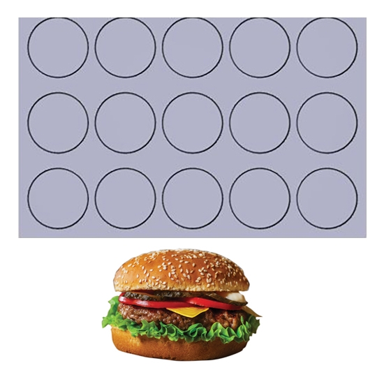 TOILE DE CUISSON MAE PROFESSIONNEL 15 HAMBURGERS - GAMME FIBERMAE