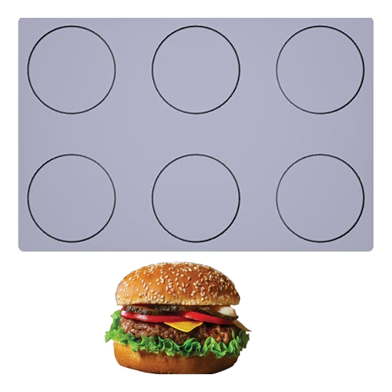 TOILE DE CUISSON MAE PROFESSIONNEL 6 HAMBURGERS - GAMME FIBERMAE
