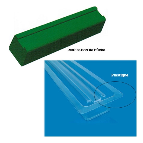 GOUTTIERE A BUCHE PLASTIQUE RONDE FOND PLAT