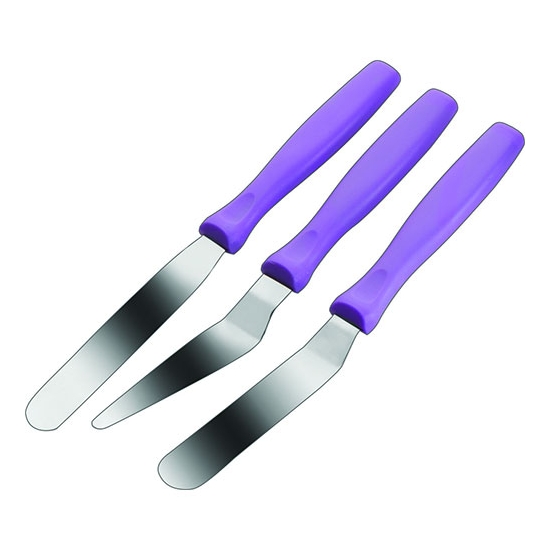 LOT DE 3 MINI SPATULES INOX