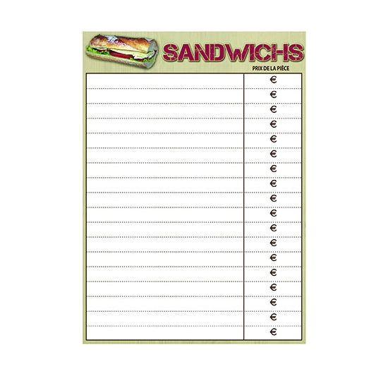 PANCARTE SANDWICHS