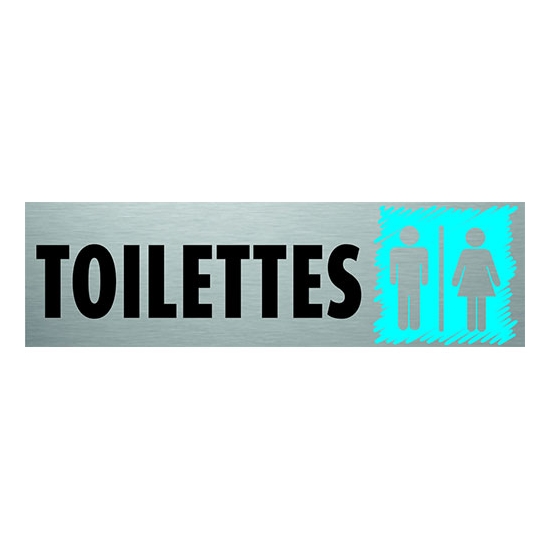 PLAQUE PVC ALU - ''TOILETTES''