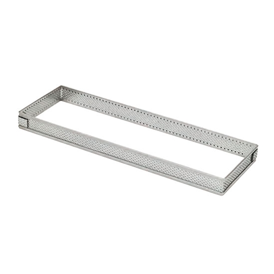 RECTANGLE INOX PERFORE - Hauteur 20 mm