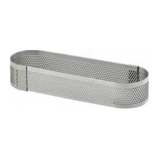 OBLONG INOX PERFORE - Hauteur 20 mm