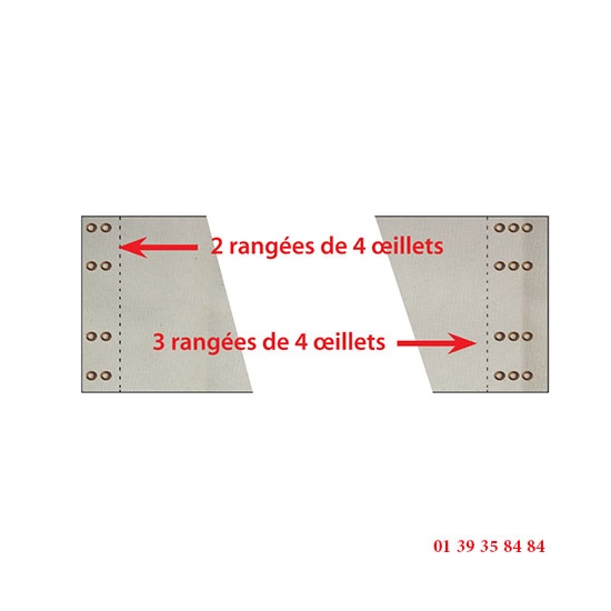 TOILE  ENFOURNEUR ADAPTABLE BONGARD* EVO - Rangées de 4 oeillets