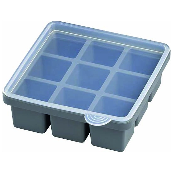 LOT DE 2 BACS A GLACONS SILICONE AVEC COUVERCLE