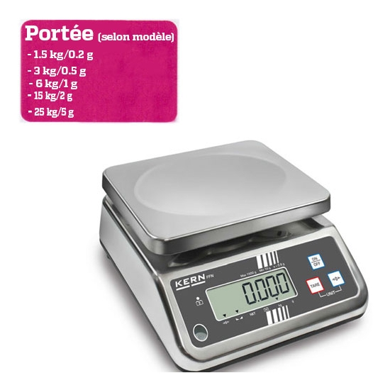 BALANCE  DE TABLE - Portée maximale 1.5 à 25 kg  - Lecture 0.2 à 5g selon modèle