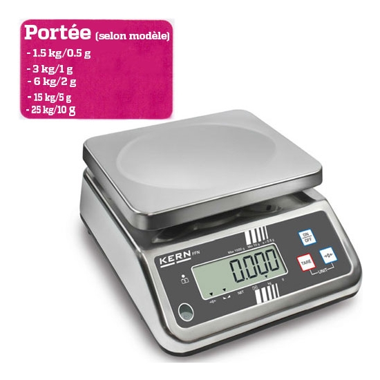 BALANCE  DE TABLE - Portée maximale 1.5 à 25 kg  - Lecture 0.5 à 10g selon modèle