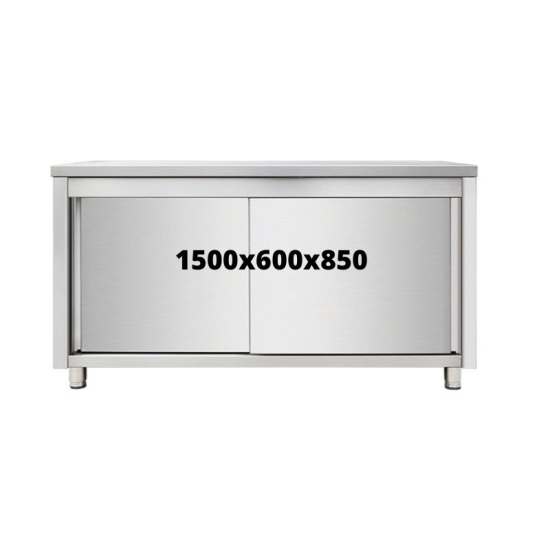 MEUBLE DE RANGEMENT INOX 1500X600X850 SANS DOSSERET