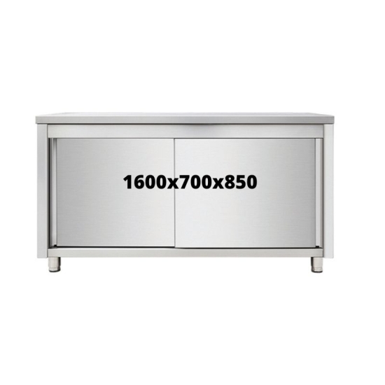 MEUBLE DE RANGEMENT INOX 1600X700X850 SANS DOSSERET