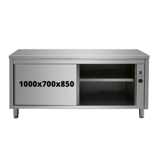 MEUBLE DE RANGEMENT CHAUFFANT INOX 1000X700X850 SANS DOSSERET