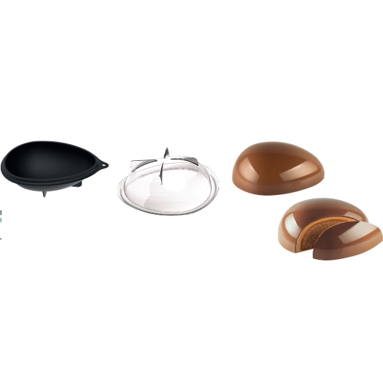MOULE SILIKOMART PROFESSIONNEL DEMI OEUF COMPOSITE THERMOPLUS