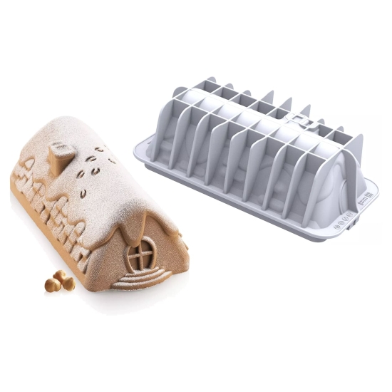 MOULE A BUCHE SILIKOMART PROFESSIONNEL MODELE WINTER COTTAGE