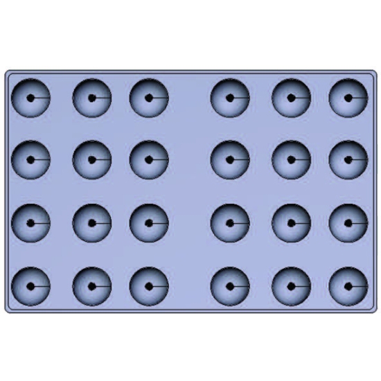 PLAQUE MAE PROFESSIONNEL 24 DOMES Ø 58 mm - GAMME SILMAE