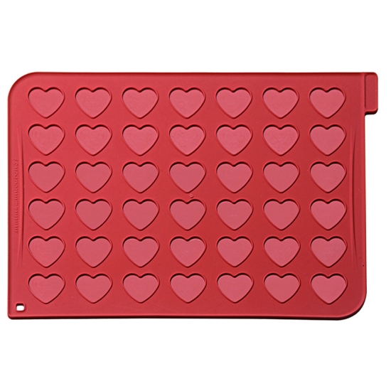 PLAQUE SILIKOMART PROFESSIONNEL MACARONS COEURS