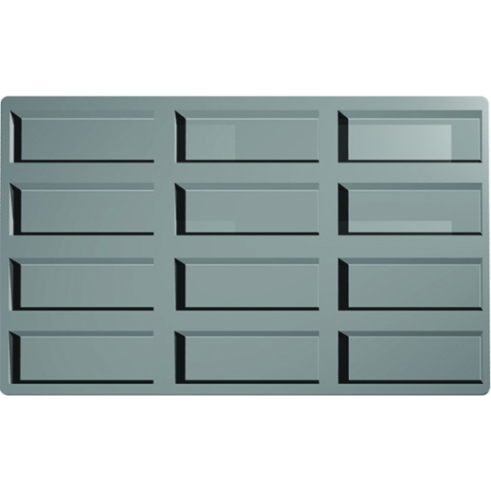 PLAQUE MAE PROFESSIONNEL 12 GENOISES ET INSERTS RECTANGLES - GAMME SILMAE