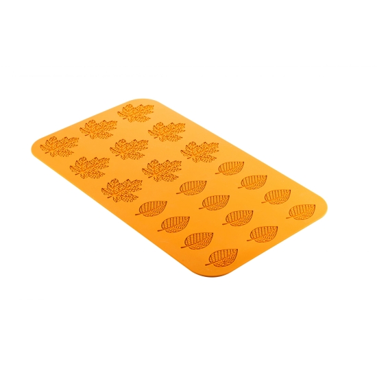 MOULE FLEXIBLE  SILIKOMART PROFESSIONNEL 21 FEUILLES ''BOIS'' - GAMME NATURAE