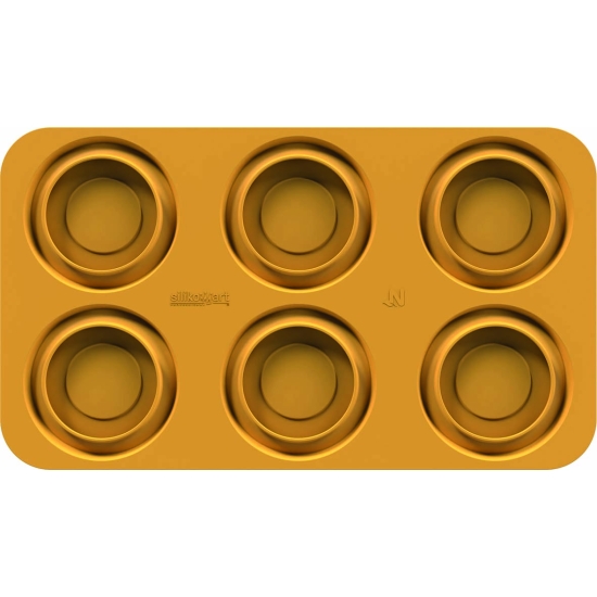 MOULE FLEXIBLE SILIKOMART PROFESSIONNEL 6 ASSIETTES PIATO - GAMME NATURAE