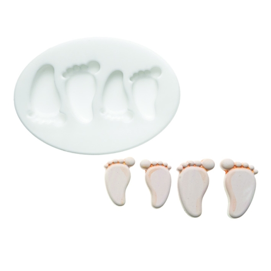 MOULE SILIKOMART PROFESSIONNEL PIED DE BEBE - DIM MAX 25X16 MM - GAMME SUGARFLEX