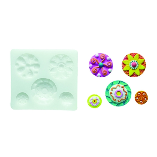 MOULE SILIKOMART PROFESSIONNEL FANTAISIE - DIM MAX 35X35 MM - GAMME SUGARFLEX