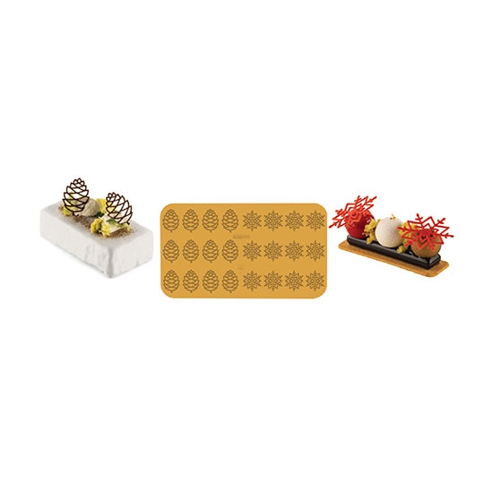 PLAQUE SILIKOMART PROFESSIONNEL 24 EMPREINTES DECORS HIVER