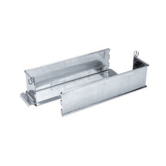 PATE EN CROUTE DEMONTABLE INOX PAROIS PERFOREES 350x70x90 (ht) mm