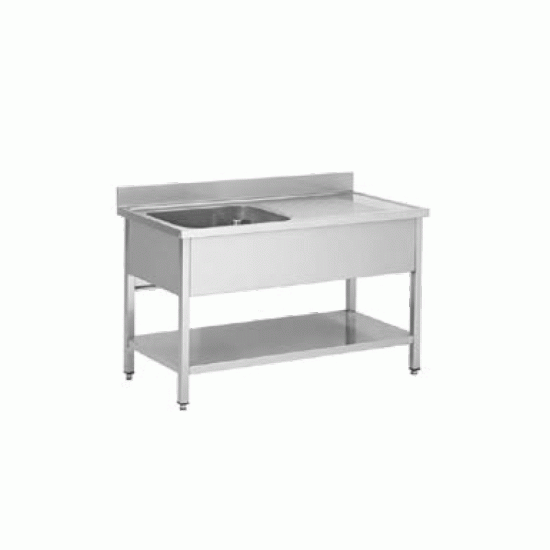 PLONGE INOX 1200X700X850  1 BAC-EGOUTTOIR A DROITE