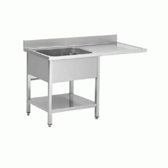 PLONGE INOX 1200X600X850 1 BAC-EGOUTTOIR A DROITE