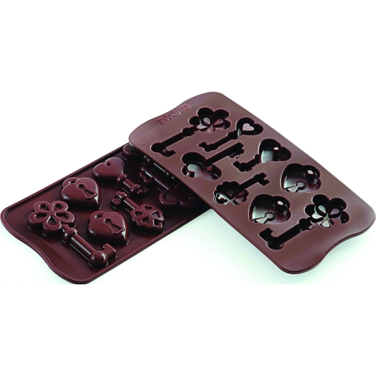 PLAQUE SILIKOMART PROFESSIONNEL 6 CLES ET 2 CADENAS - GAMME EASY CHOC