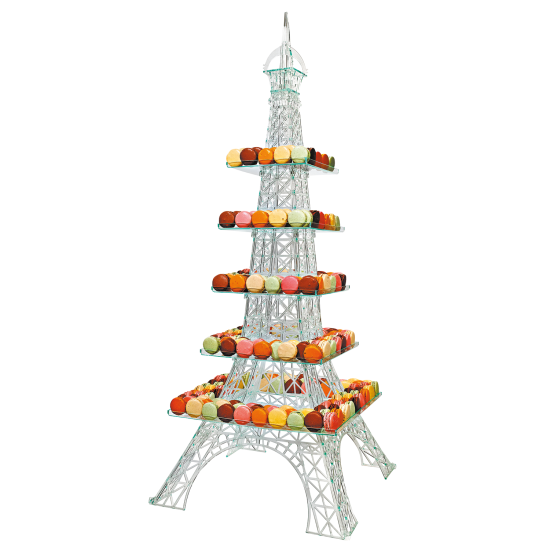 TOUR EIFFEL CRISTAL 126 CM - EN PMMA ASPECT VERRE - SANS PLATEAU